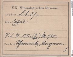 Etiketten zu Calcit (NHMW-MIN-Ab37)